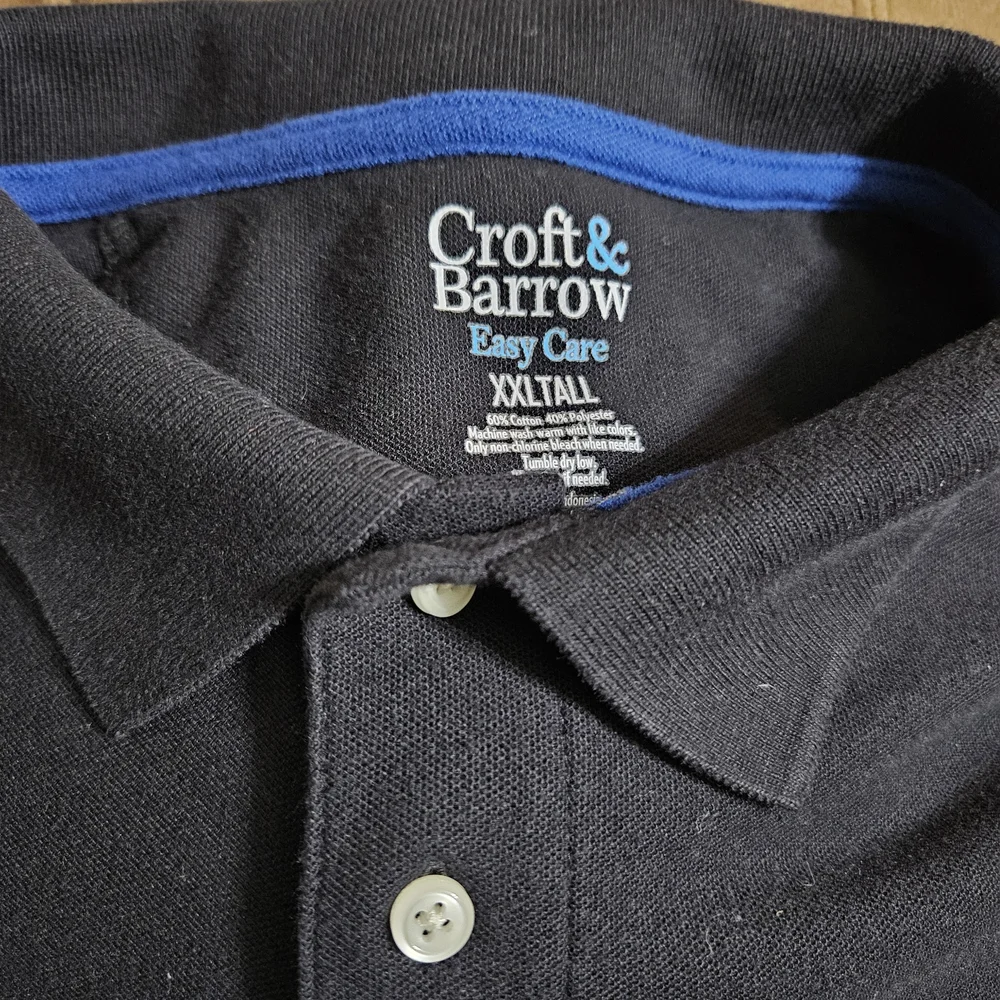 Croft & Barrow Classic Black Polo Shirt